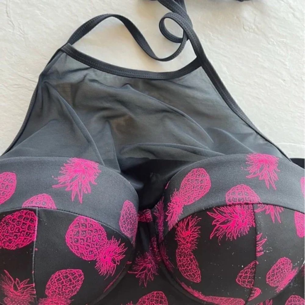 Torrid pineapple print mesh push up bikini top - Picture 3 of 9